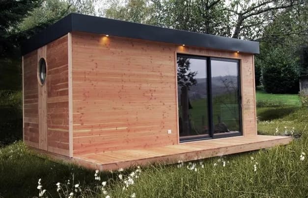 Chalet bois habitable construit en PBM Bloc